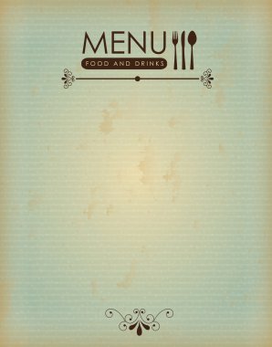food menu vintage
