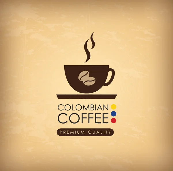 Café colombiano — Vector de stock