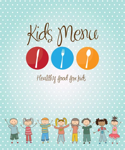 Menú Niños — Vector de stock