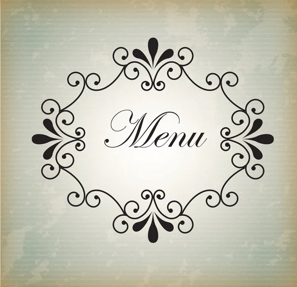 Menu quadro cinza — Vetor de Stock