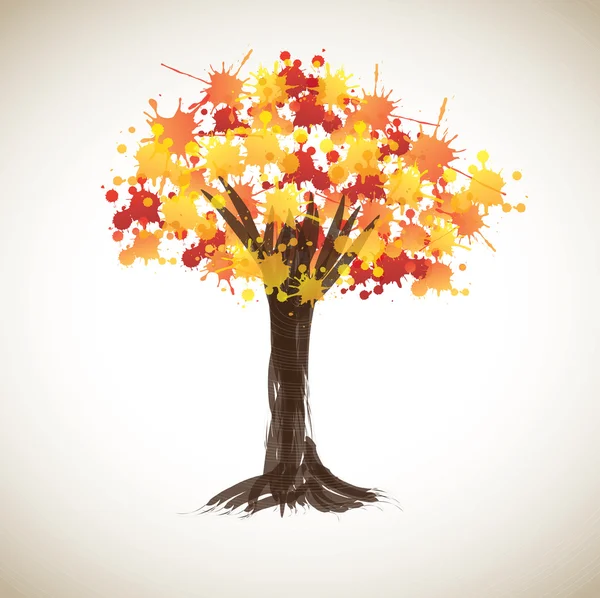 Arbre peint — Image vectorielle