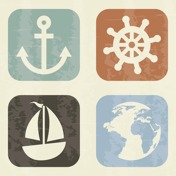 Nautical elements — Stock Vector