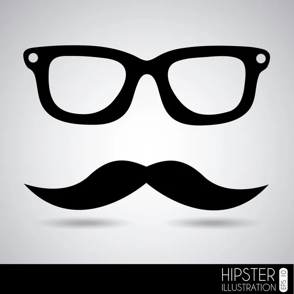 Óculos e bigode —  Vetores de Stock