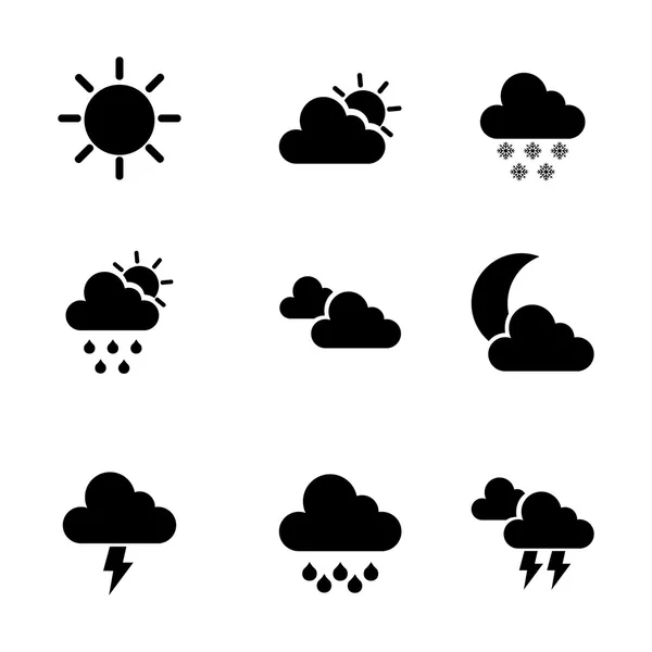 Ikony počasí — Stockový vektor