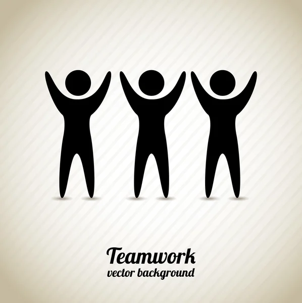 Teamwork vintage — Stock Vector