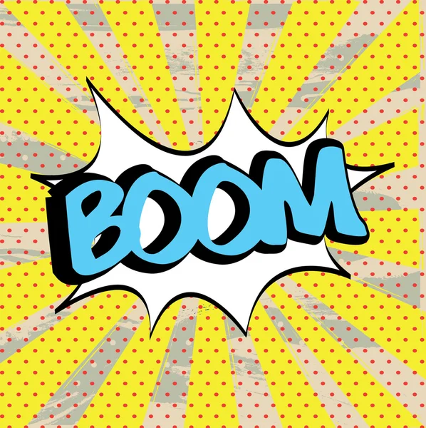 Boom icono amarillo — Vector de stock