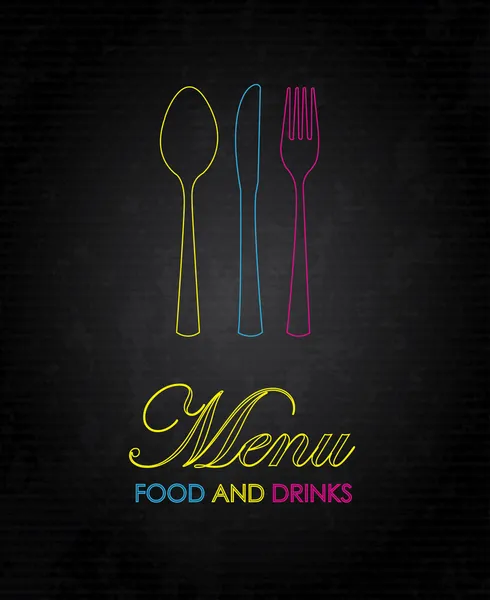 Menu Noir — Image vectorielle