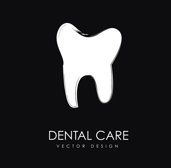 Silueta de cuidado dental — Vector de stock