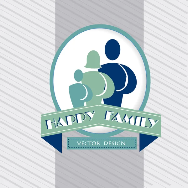 Happy family icon — Stock Vector