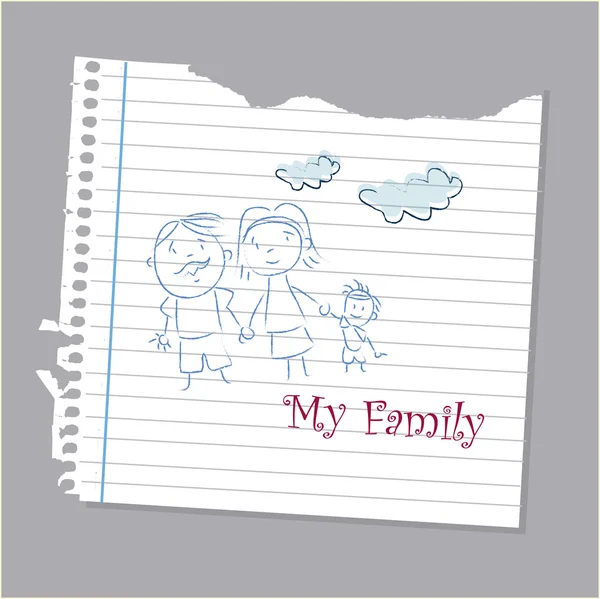 Dessin familial — Image vectorielle