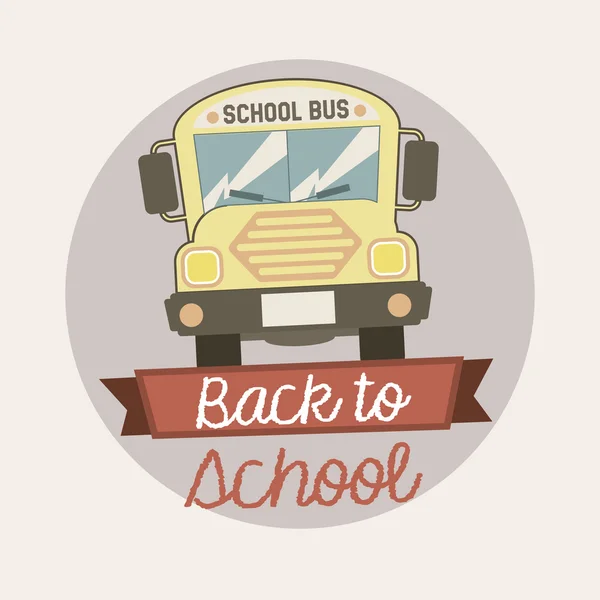 Back to school emblem — Stock Vector