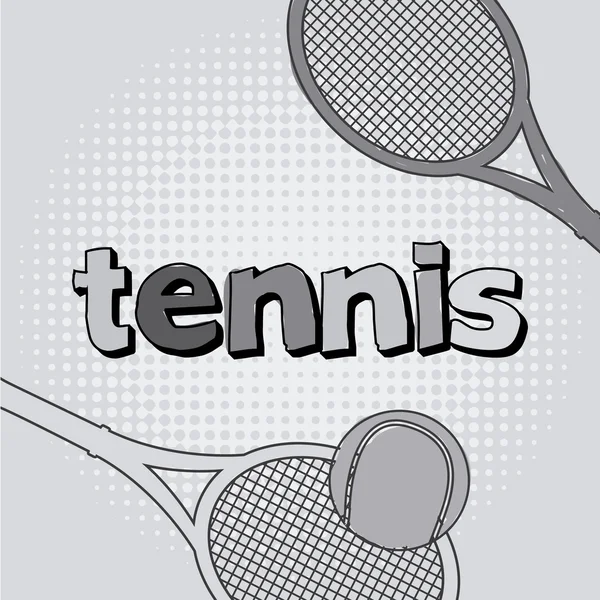 Dessin animé de tennis — Image vectorielle