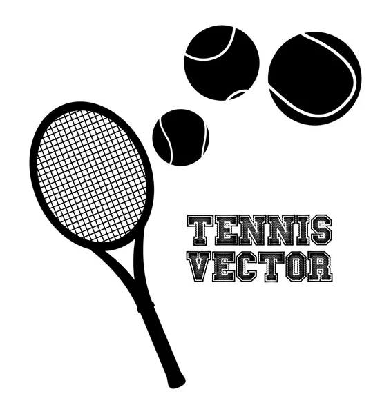 Tennis-Silhouette — Stockvektor