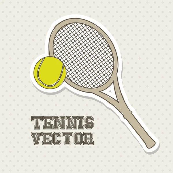 Design tennis blanc — Image vectorielle