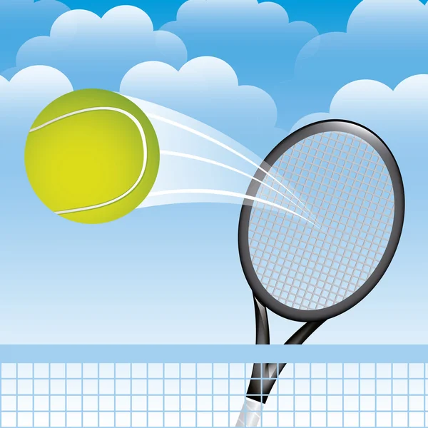 Paysage de tennis — Image vectorielle