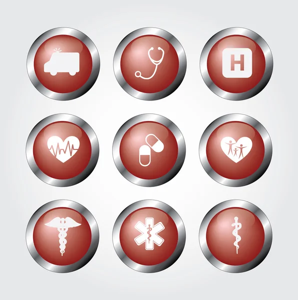 Healthy icons — Stock Vector