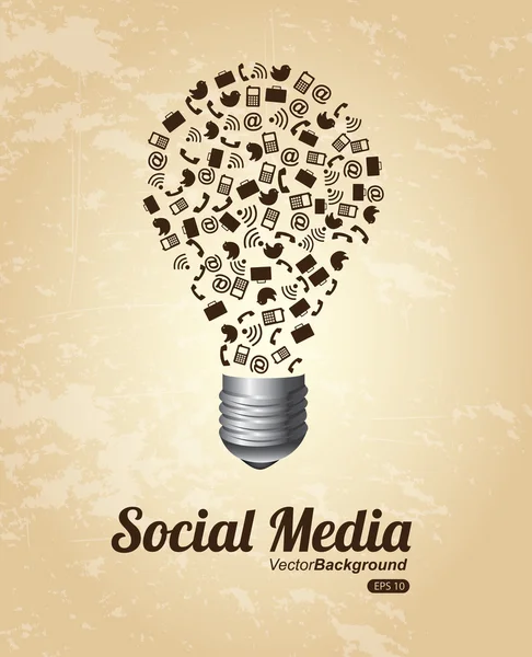 Redes sociales — Vector de stock