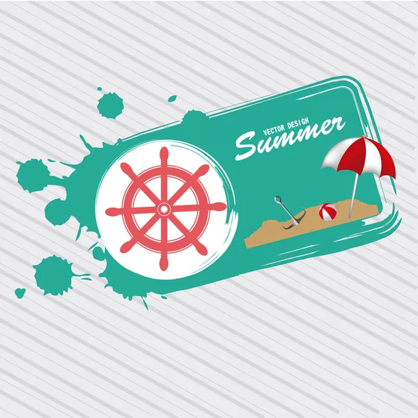 Summer stamp — Stock Vector