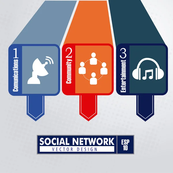 Infographie réseau social — Image vectorielle
