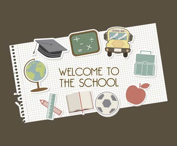 Willkommen in der Schule — Stockvektor
