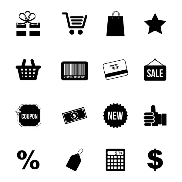 Shopping icons — Stock Vector