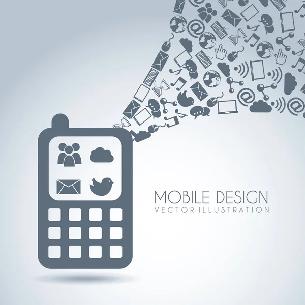 Мобильный дизайн — стоковый вектор
