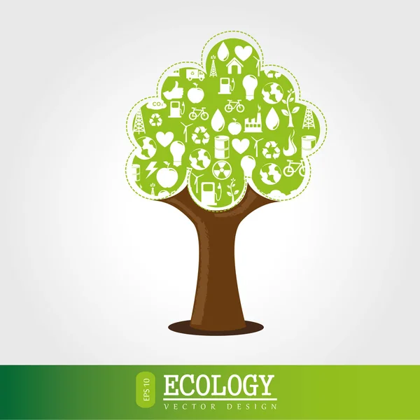 Οικολογικά δέντρο — Διανυσματικό Αρχείο