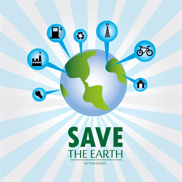 Save the earth — Stock Vector