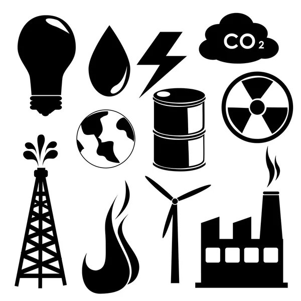 Energy icons — Stock Vector