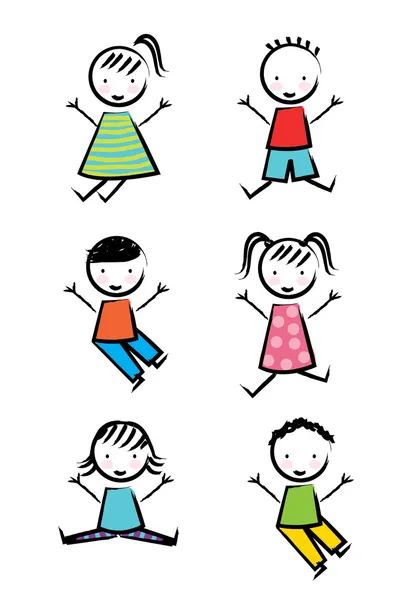 Iconos de niños — Vector de stock