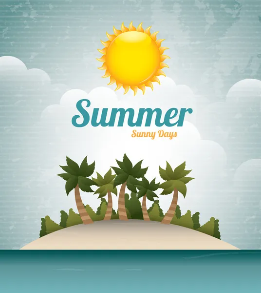 Día soleado de verano — Vector de stock