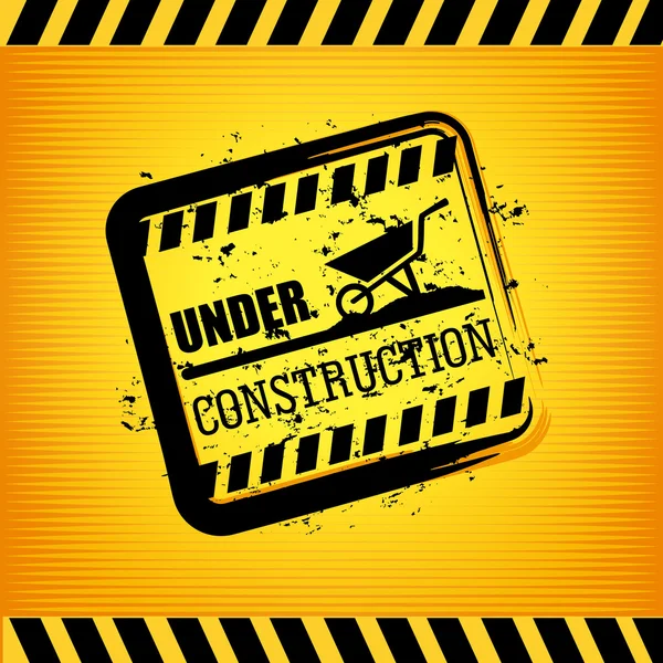 Under construction print — Stock Vector