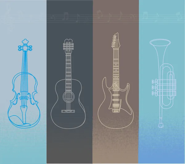 Musical instruments — Stock Vector