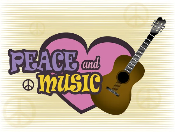 平和と音楽 — ストックベクタ