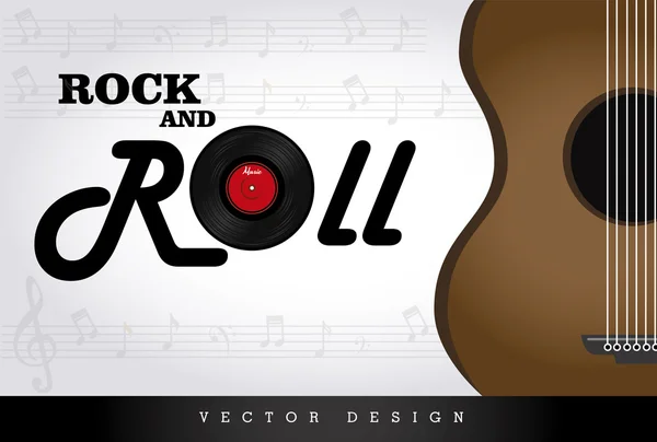 Rock and Roll — Vector de stock