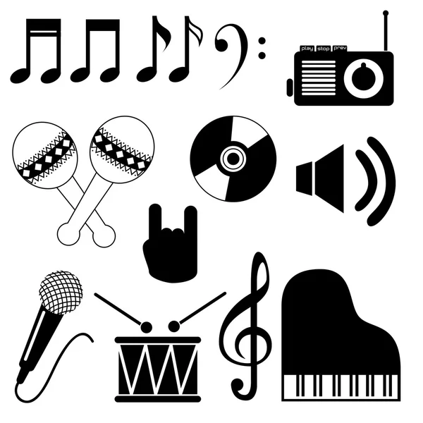 Musical icons — Stock Vector