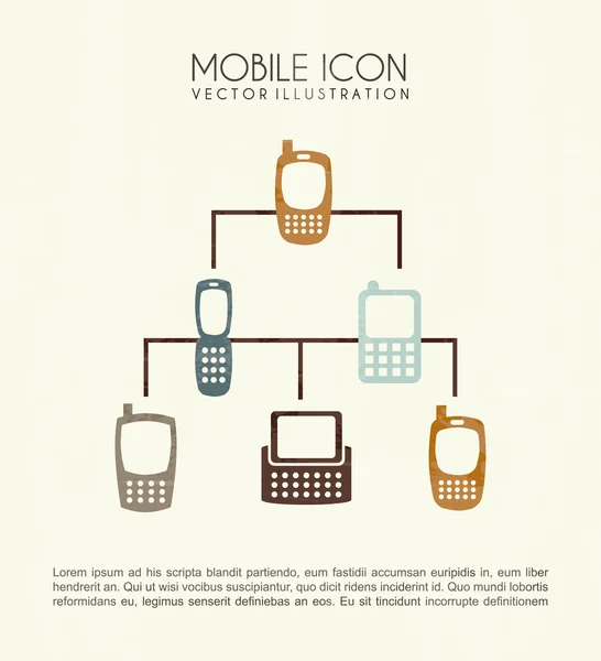 Icone mobili — Vettoriale Stock