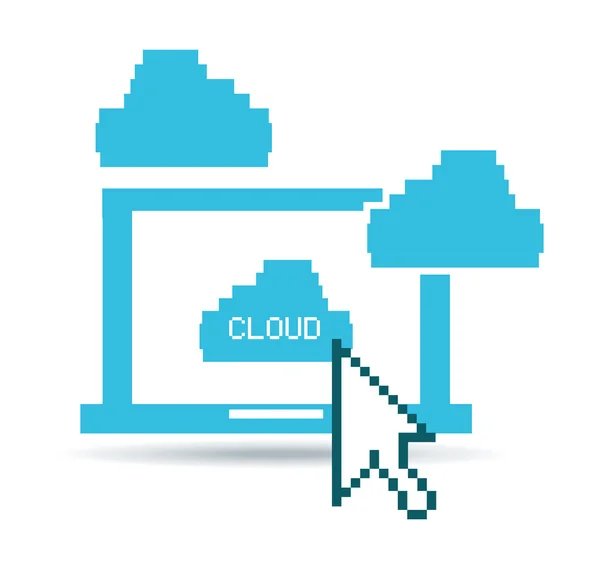 Tehnologie cloud — Vector de stoc