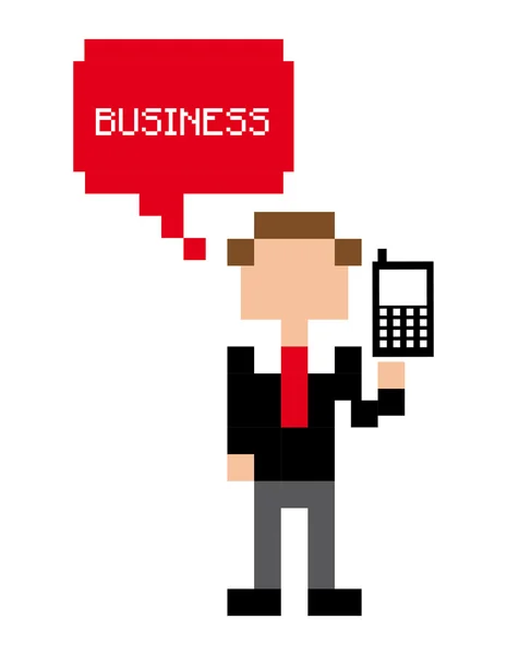 Pixel d'affaires design — Image vectorielle