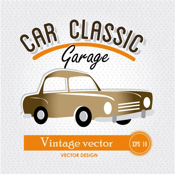 Coche diseño clásico — Vector de stock