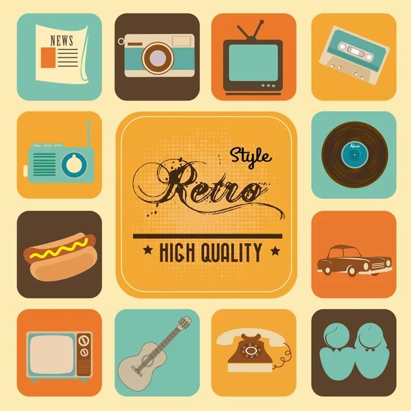 Estilo retro — Vector de stock