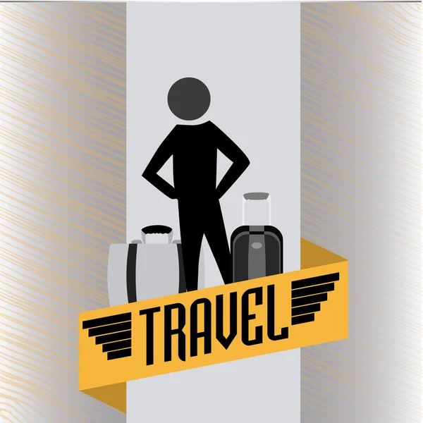 Travel silhouettes — Stock Vector
