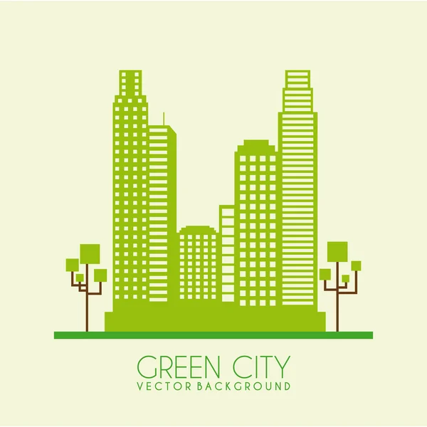 Yeşil Şehir — Stok Vektör