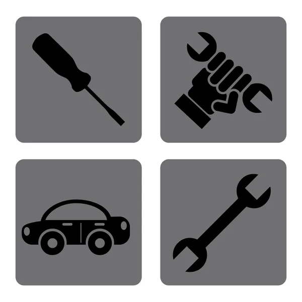 Mechaniczne ikony — Wektor stockowy