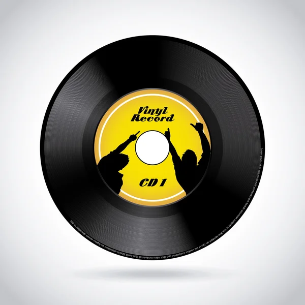 Vinyl record icon — Stock Vector
