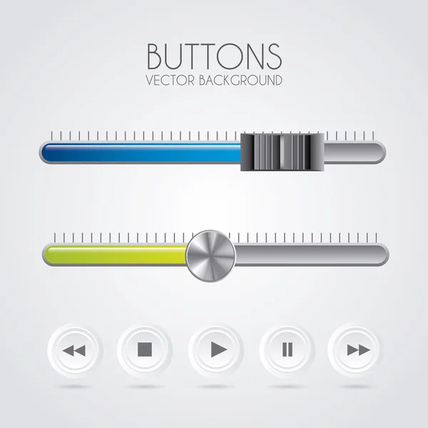 Botones de sonido — Vector de stock
