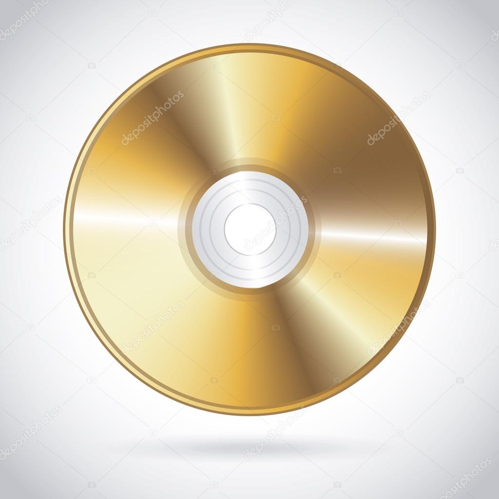 Compact disc design over gray background vector illustration