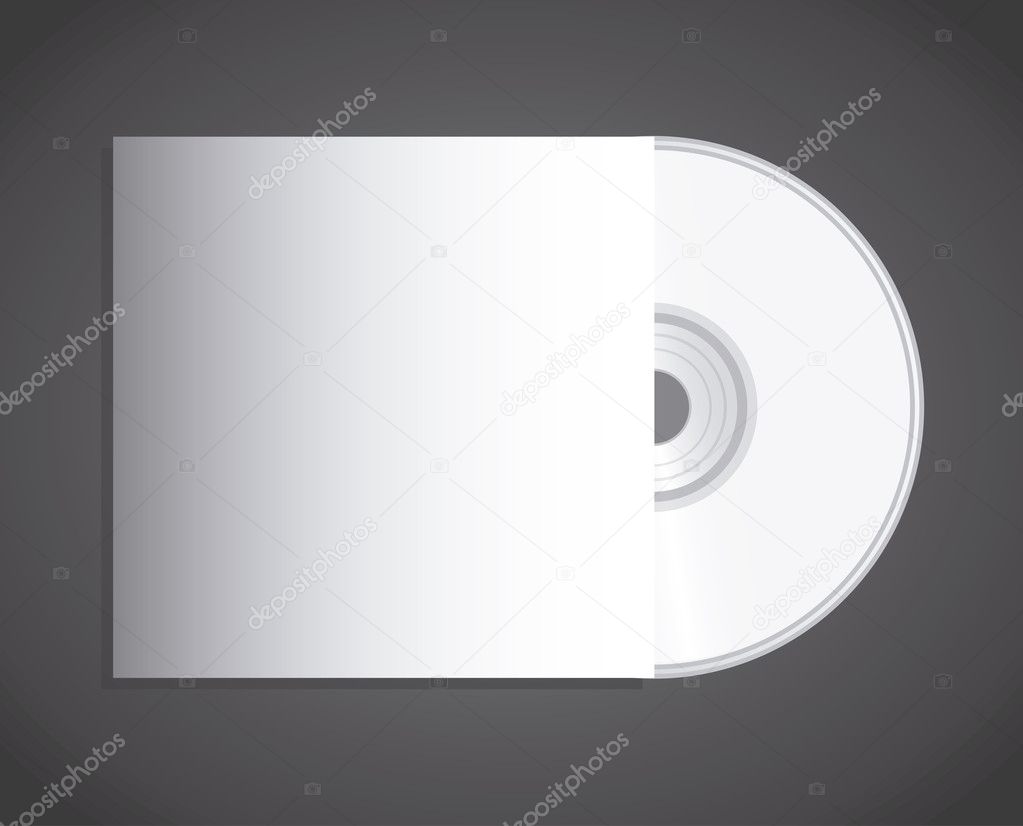 Compact disc design over black background vector illustration