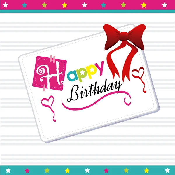 Happy birthday postcard — Stock Vector