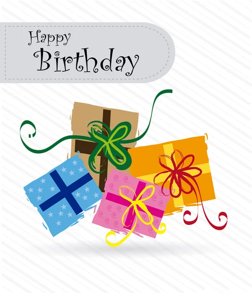 Happy birthday gifts — Stock Vector